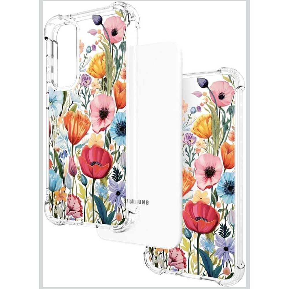 Hungo Compatible for Samsung Galaxy S23 FE Case Military Drop Protection Floral - Picture 4 of 8